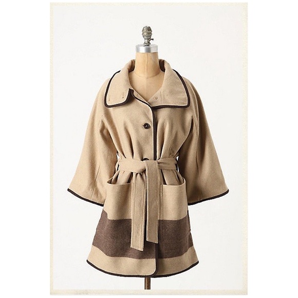 Anthro “Dipped Nugget Cape” by Woolrich - Picture 3 of 14